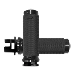 Empuñaduras Avon de espuma viscoelástica anodizadas en negro