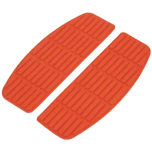 Almohadillas para estriberas de forma tradicional. Conductor. Rojo