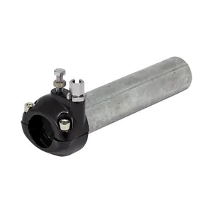 Empuñadura de acelerador universal de metal para manubrios de 1", negro