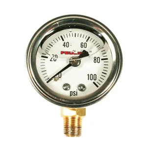 Feuling, manómetro de presión de aceite de 100PSI con líquido. Blanco <span style="color: red;font-size: 0,5em">- PEDIDO ESPECIAL -</span>