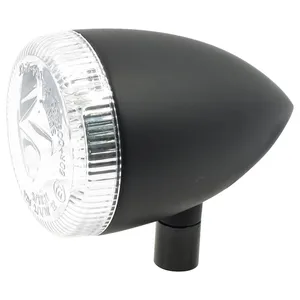 Combo luz trasera/direccional LED tipo bala 3-en-1. Negro. Transparente