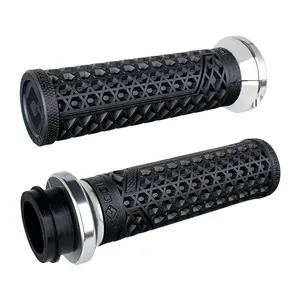 ODI, empuñaduras lock-on V-twin firma de Vans, tbw. negro/plata