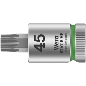 Bit de vaso Torx® Wera Zyklop 3/8" TX45 con función de sujeción
