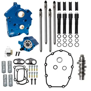 Kit de árbol de levas S&S, transmisión por cadena M8 HPT542. Refrigeración por aceite. Negro