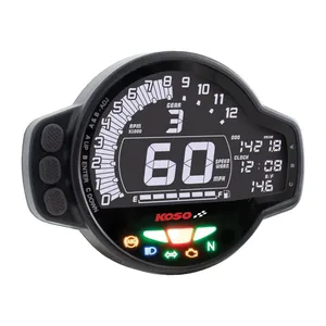 KOSO, MS-01 velocímetro/cuentarrevoluciones multifuncional. Negro