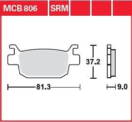 Juego de pastillas de freno sinterizadas marca SRM Series para scooter