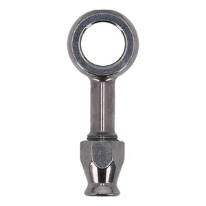 Goodridge, racón banjo recto de 12mm. Acero inoxidable