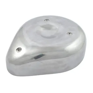 Conjunto de filtro de aire en forma de lágrima. Aluminio pulido