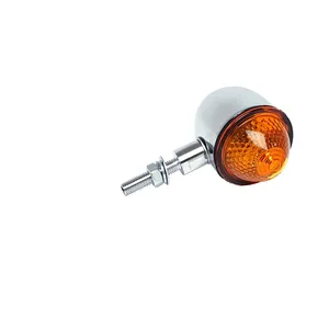 Luces mini bala, cromo. Lente ámbar