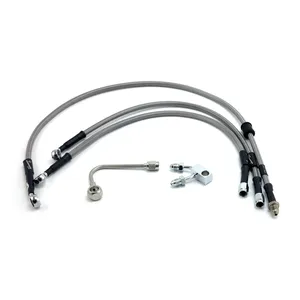 Manguera de freno MCS by Goodridge delantera, acero inoxidable con recubrimiento transparente