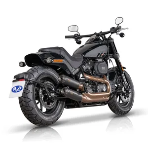 Juego de silenciadores slip-on 'Tracker' V Performance para Fat Bob. Negro