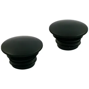 Juego de tapa de combustible negra, abombada