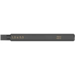 Bit Wera de cabeza plana para destornillador de impacto 1.0