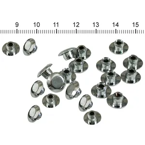 Tapones hongo de cabeza allen de presión 1/4". Cromado