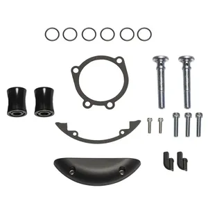 Arlen Ness, kit de fijación para filtro de aire invertido. Negro