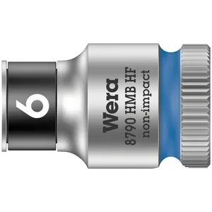 Llave de vaso Wera Zyklop 3/8" con función de retención - Métrica 6.0
