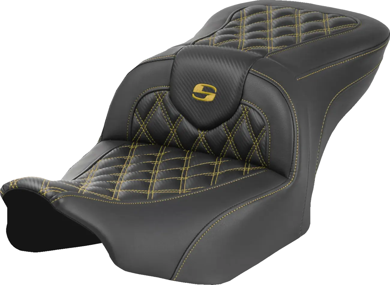 Asiento Roadsofa de fibra de carbono con costura dorada