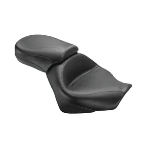 Sillín vintage touring de 2 plazas Mustang negro liso