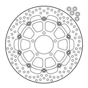 Rotor de freno flotante serie Halo de Moto-Master