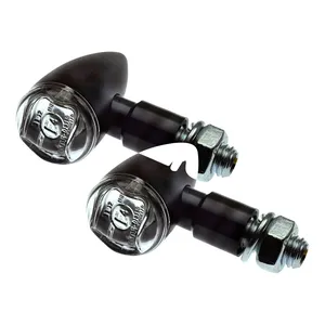 Intermitentes LED PB2 negros, lente transparente