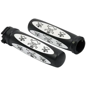 CPV, juego de puños de manubrio Skull. Negro