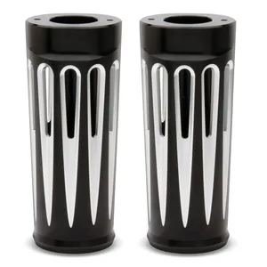 Arlen Ness, fundas de horquilla Deep Cut +2". Negro con mecanizado en contraste