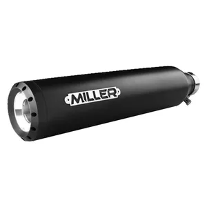 Miller, Slip-Ons para Silverado negro, tapa final estándar negro