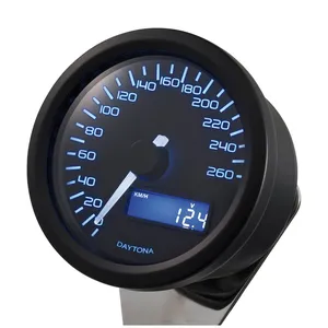 Velocímetro electrónico Daytona, Velona de 60mm, 260km/h, negro