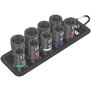 Wera, juego de dados hexagonales Impaktor 1/2" - Métrico