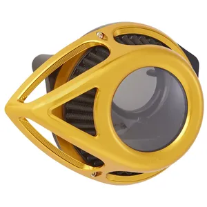 Arlen Ness, conjunto de filtro de aire Clear Tear. Dorado