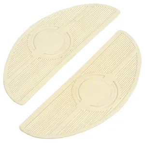 Almohadillas para plataforma de piso con forma ovalada. Conductor. Blanco