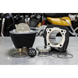 S&S, kit de gran cilindrada 129". Cilindros negros