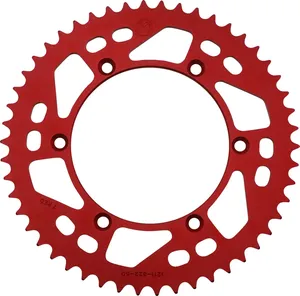Piñón trasero de aluminio - 50 dientes rojo