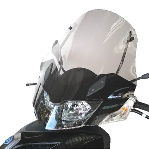 Parabrisas transparente curvado para motocicleta