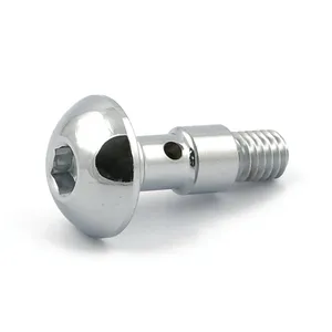 Perno banjo de respiradero. Cabeza de botón