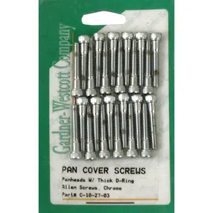 GW, kit de tornillos para tapa de balancines Panhead. Allen cromados. Largos