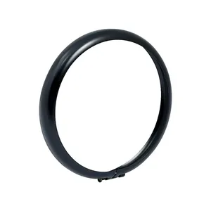 Anillo de adorno del faro principal estilo Bates. 4-1/2". Negro satinado