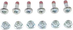 Kit parafusos e porcas com bloqueio para coroas de transmissão - pinhão prata 6PK