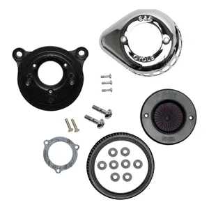 S&S, kit de filtro de aire 'Air Stinger Stealth'. Forma de lágrima, cromado