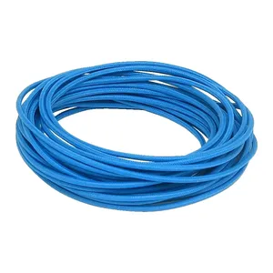 Cable clásico cubierto de tela, rollo de 25 pies. Azul