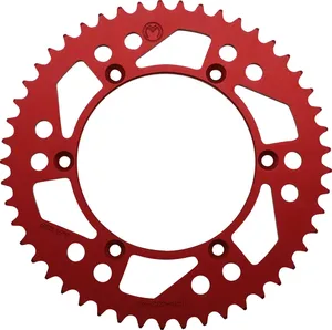 Piñón trasero de aluminio - 49 dientes rojo