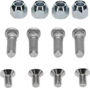 Kit de espárragos y tuercas de rueda metálicas para motocicleta