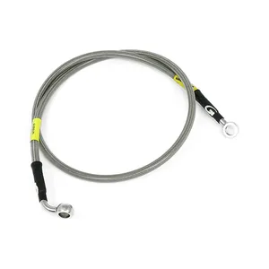 Manguera de freno MCS by Goodridge delantera, acero inoxidable con recubrimiento transparente