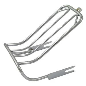 Portaequipajes, para guardabarros trasero bobbed. Cromado