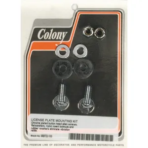 Colony, kit de montaje para placa trasera. Allen de cabeza cilíndrica. Cromado