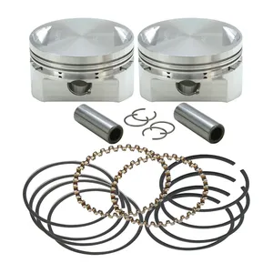 S&S, juego de pistones stroker Evo (cabezas OEM). +.010"