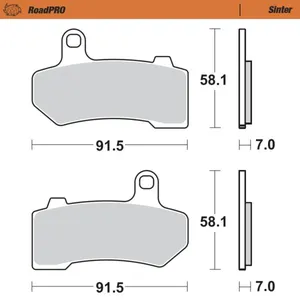 Pastillas de freno Moto-Master RoadPro. Sinterizadas