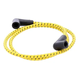 Juego de cables de bujía universales de 40". Tela de algodón amarillo/negro <span style="color: red;font-size: 0,5em">- PEDIDO ESPECIAL -</span>