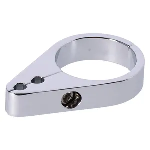 Abrazadera de cuadro de 2 piezas. Acelerador/Ralentí. Cromo