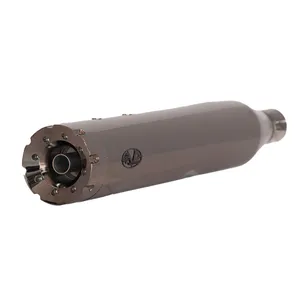 V Performance, silenciadores slip-on Revolver de 114mm. Negro Cromado